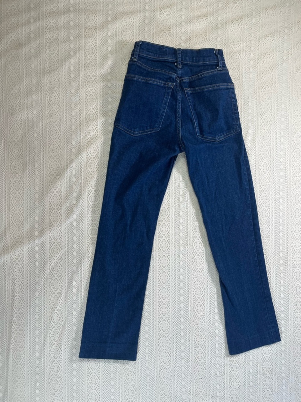 Zara Women's Dark Blue Straight-Leg Jeans - Picture 6 of 6